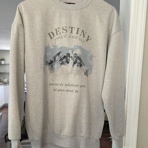 Gray Graphic Men's Sweater